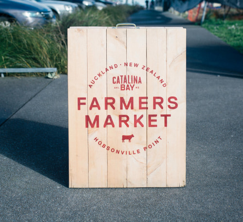 Farmer Market box wood sign